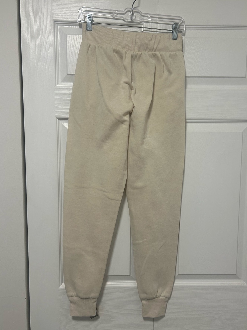 Cream Drawstring Waist Joggers - Picture 8 of 9